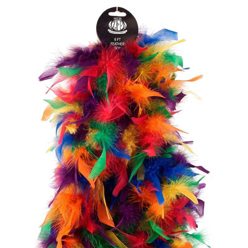 6 Pcs CHANDELLE FEATHER BOAS 72 Yellow/Green Combo for  Halloween/Costume/Party