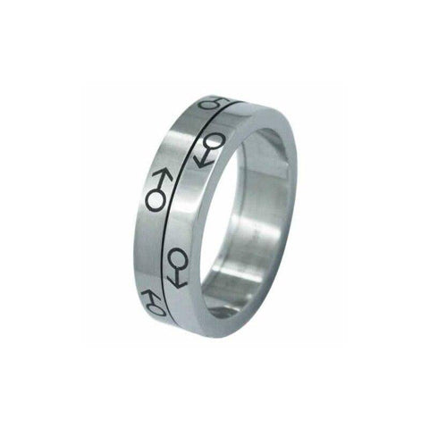 Male Mars Symbol Stainless Steel Ring