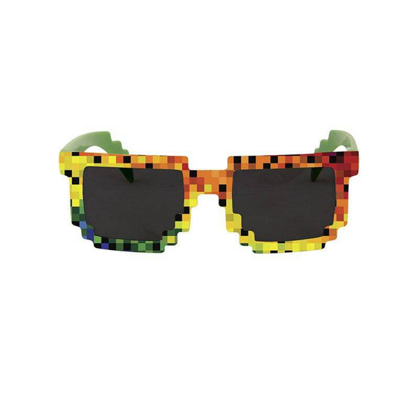 Pixel Rainbow Sunglasses- White